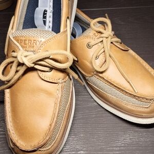 Sperry Men's 12M Tan Leather Boat Shoes. NEW In Box!!!